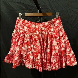 Ladies Raga size Large Floral Red and White Women's Skirt
